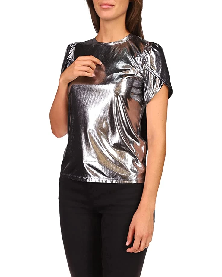 MICHAEL Michael Kors Foil Jersey Petal Sleeve Top | Shirts & Tops 1 MICHAEL Michael Kors Foil Jersey Petal Sleeve Top | Shirts & Tops