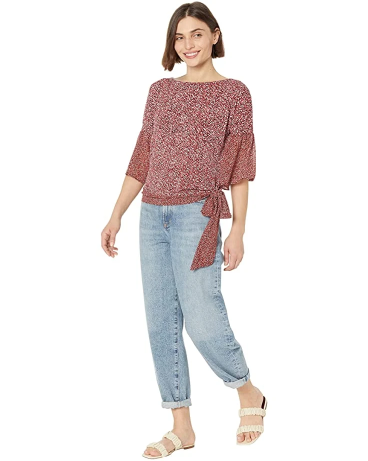 MICHAEL Michael Kors Petite Spring Bud Combo Sleeve Top | Shirts & Tops 4 MICHAEL Michael Kors Petite Spring Bud Combo Sleeve Top | Shirts & Tops - Image 4