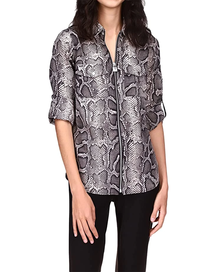 MICHAEL Michael Kors Snake Lock Zip Top | Shirts & Tops 1 MICHAEL Michael Kors Snake Lock Zip Top | Shirts & Tops