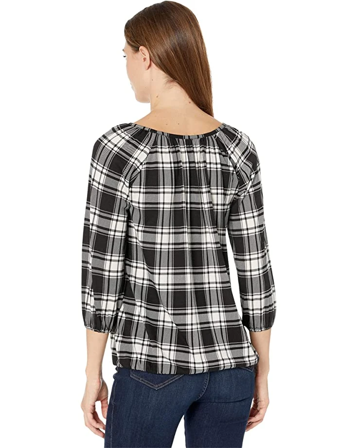 MICHAEL Michael Kors Buffalo Check Peasant Top | Shirts & Tops 2 MICHAEL Michael Kors Buffalo Check Peasant Top | Shirts & Tops - Image 2