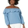 MICHAEL Michael Kors Plus Size Tencel Ruffle Top | Shirts & Tops
