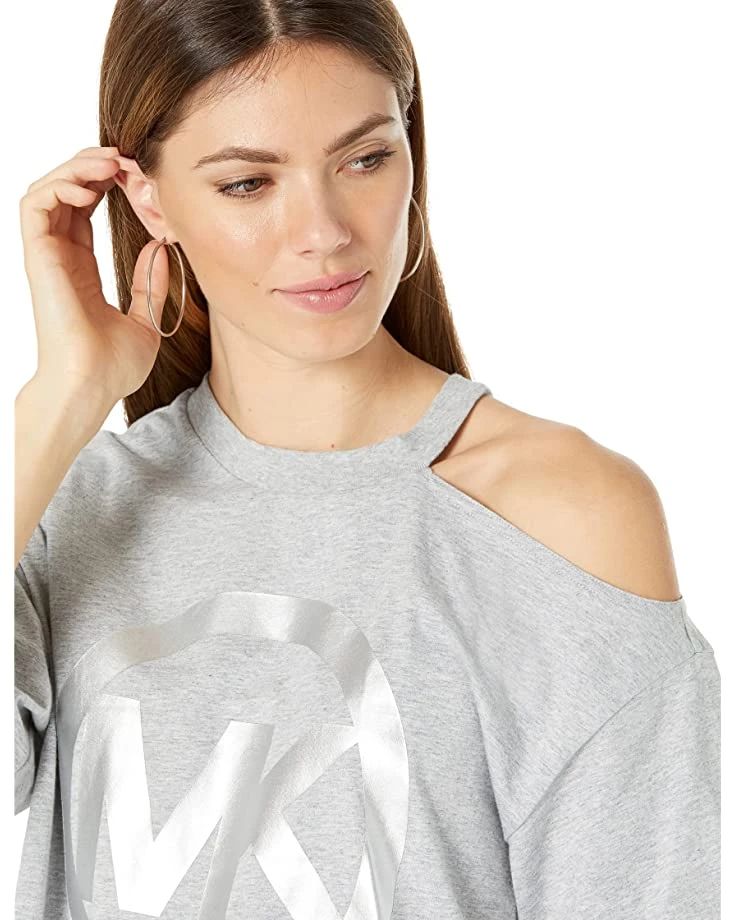 MICHAEL Michael Kors Print Cutout Shoulder Tee | Shirts & Tops 3 MICHAEL Michael Kors Print Cutout Shoulder Tee | Shirts & Tops - Image 3