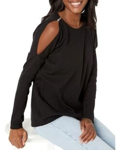 MICHAEL Michael Kors Waffle Stud Cold-Shoulder Top | Shirts & Tops 7 MICHAEL Michael Kors Waffle Stud Cold-Shoulder Top | Shirts & Tops -Outlet Michael Kors Store 81sq1rBoFeL. AC SR736920