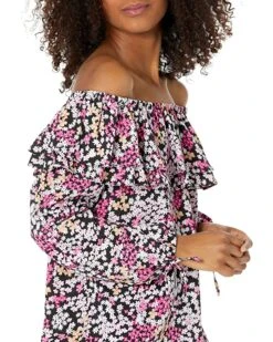 MICHAEL Michael Kors Floral Ruffle Peasant Top | Shirts & Tops -Outlet Michael Kors Store 91E2kUowkPL. AC SR736920