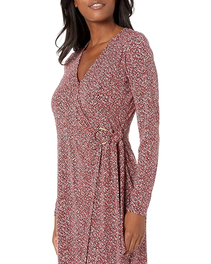 MICHAEL Michael Kors Bud Ring Wrap Long Sleeve Dress | Dresses 3 MICHAEL Michael Kors Bud Ring Wrap Long Sleeve Dress | Dresses - Image 3