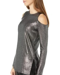 MICHAEL Michael Kors Foil Rib Long Sleeve Cold-Shoulder Top | Shirts & Tops 6 MICHAEL Michael Kors Foil Rib Long Sleeve Cold-Shoulder Top | Shirts & Tops -Outlet Michael Kors Store 91YW3kUgu0L. AC SR736920