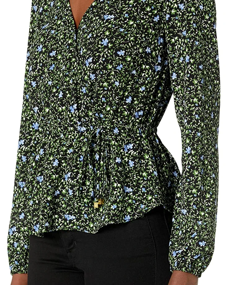 MICHAEL Michael Kors Floral Long Sleeve Wrap Top | Shirts & Tops 3 MICHAEL Michael Kors Floral Long Sleeve Wrap Top | Shirts & Tops - Image 3