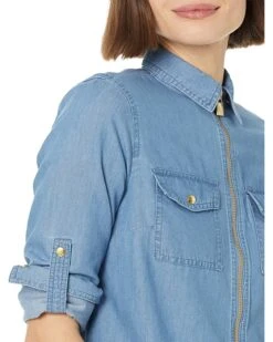 MICHAEL Michael Kors Petite Tencel Dog Tag Top | Shirts & Tops -Outlet Michael Kors Store 91df4A1 3UL. AC SR736920