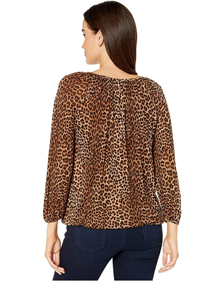 MICHAEL Michael Kors Core Per Leopard Peasant Top | Shirts & Tops 3 MICHAEL Michael Kors Core Per Leopard Peasant Top | Shirts & Tops - Image 3