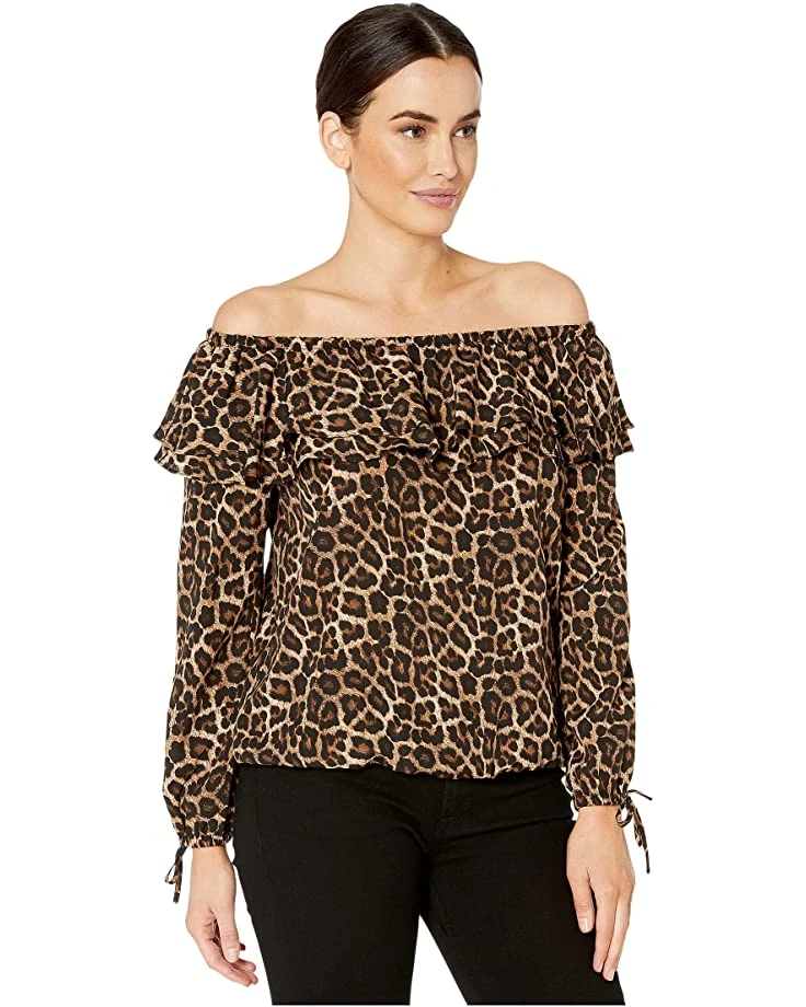 MICHAEL Michael Kors Ruffle Peasant Top | Shirts & Tops 4 MICHAEL Michael Kors Ruffle Peasant Top | Shirts & Tops - Image 4