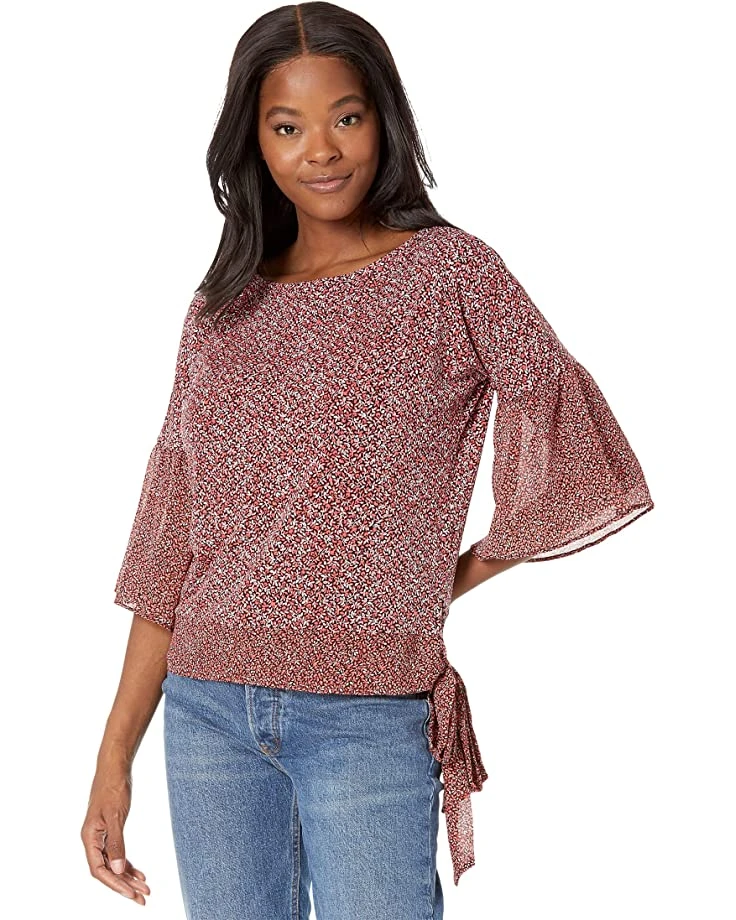 MICHAEL Michael Kors Spring Bud Combo Sleeve Top | Shirts & Tops 1 MICHAEL Michael Kors Spring Bud Combo Sleeve Top | Shirts & Tops