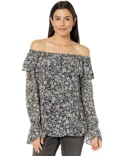 MICHAEL Michael Kors Mega Zinnia Off Shoulder Top | Shirts & Tops